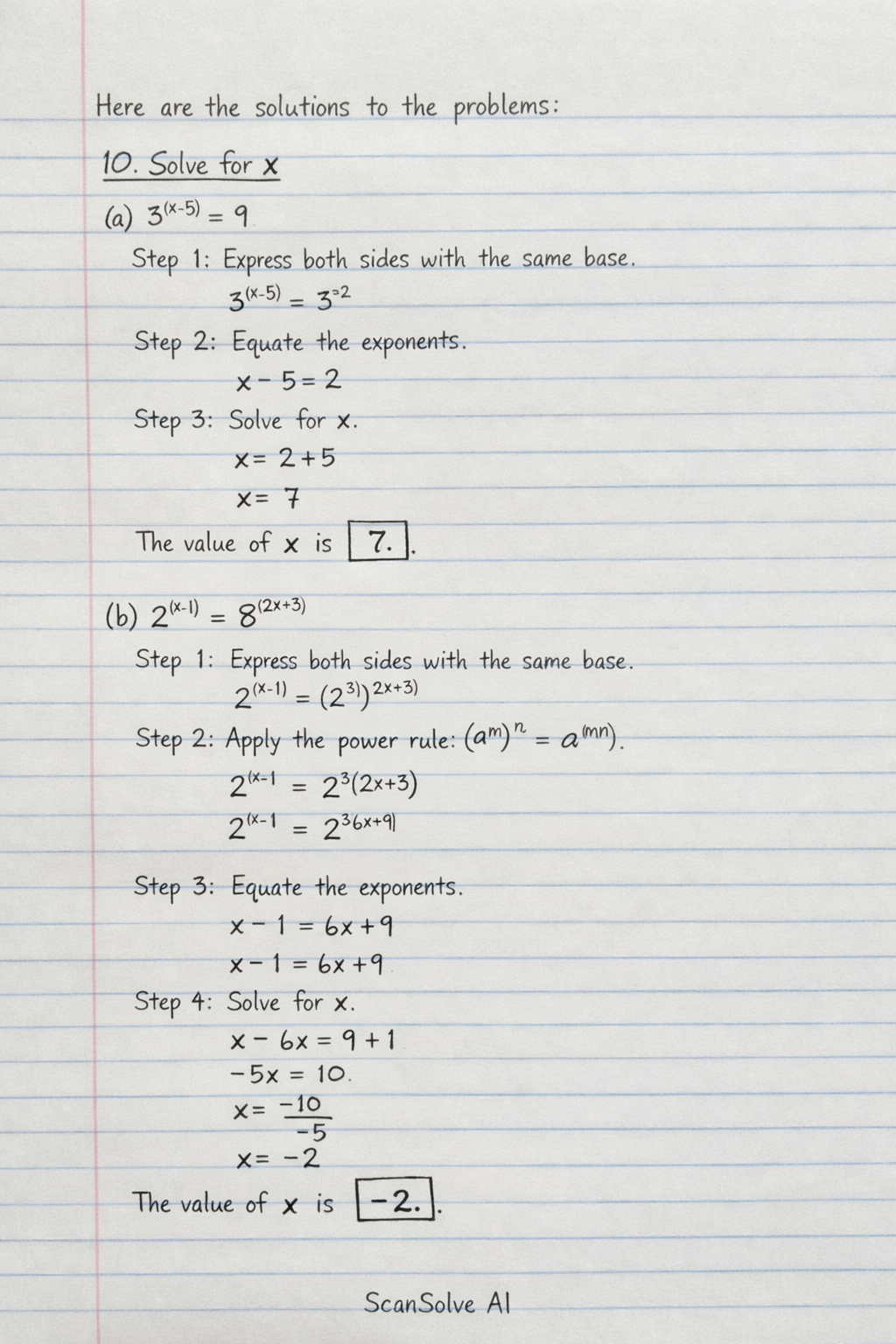 Handwritten step-by-step solution preview