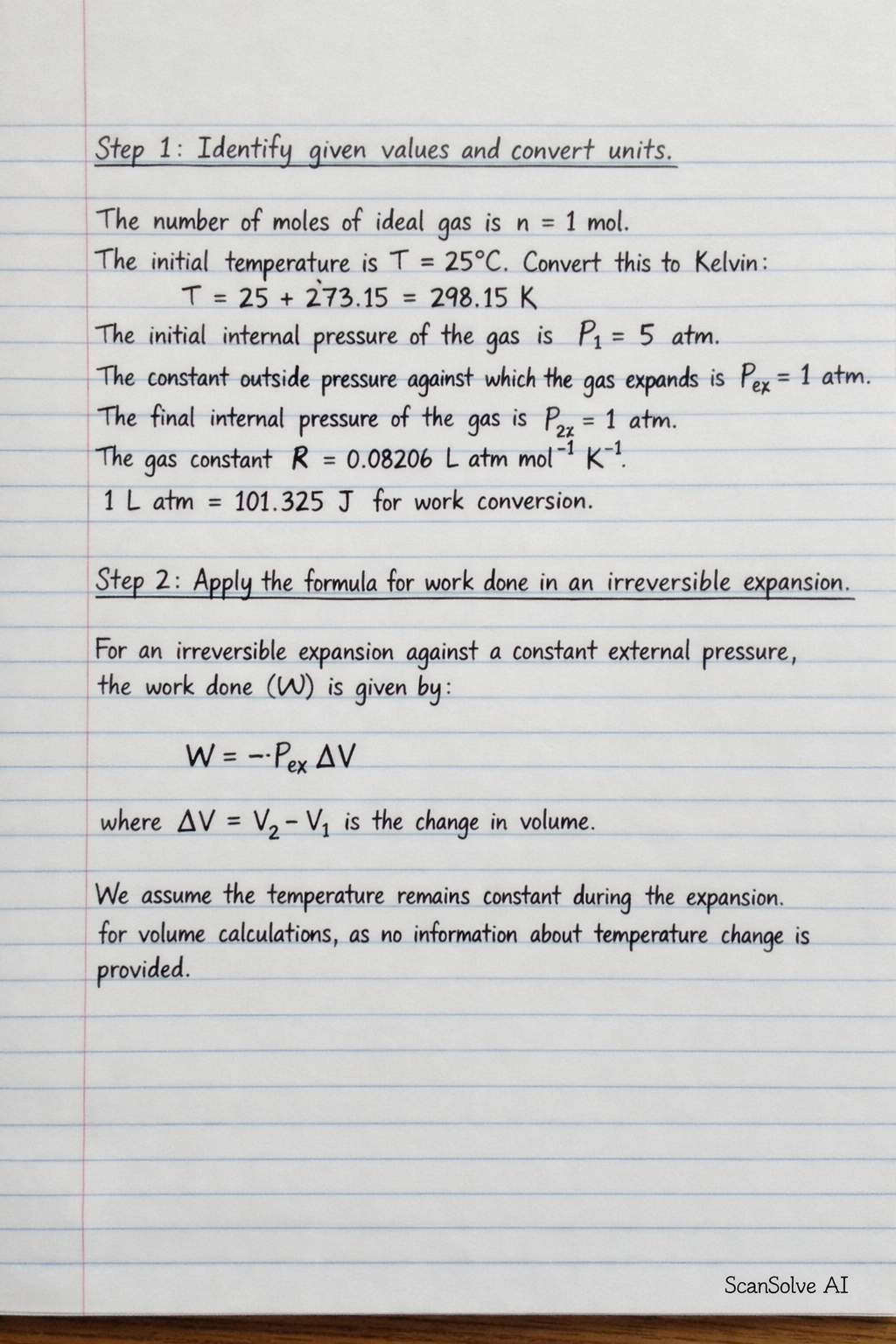 Handwritten step-by-step solution preview