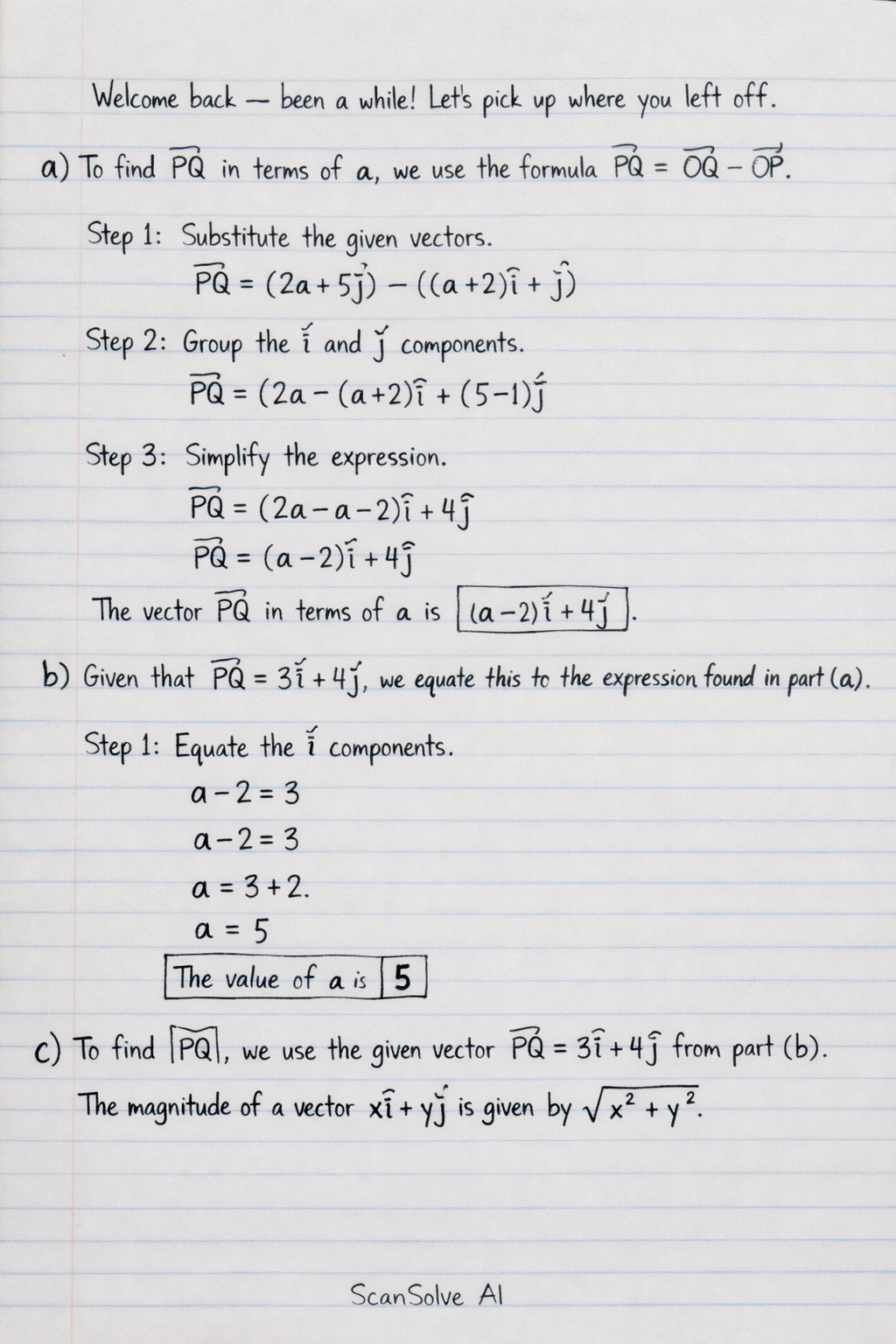 Handwritten step-by-step solution preview