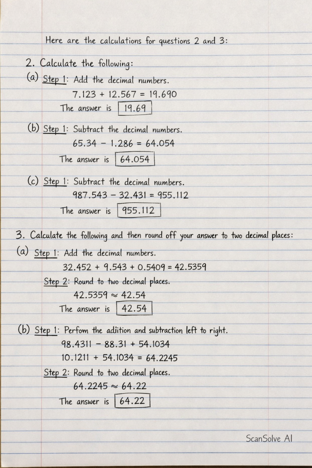 Handwritten step-by-step solution preview