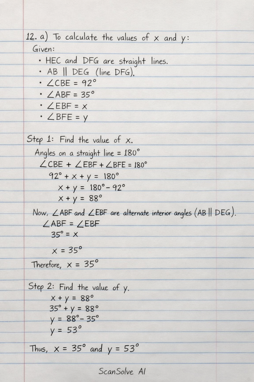Handwritten step-by-step solution preview