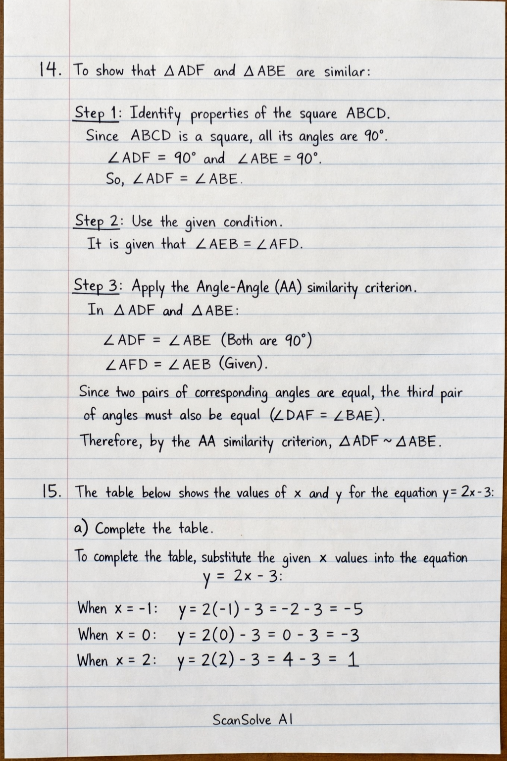 Handwritten step-by-step solution preview