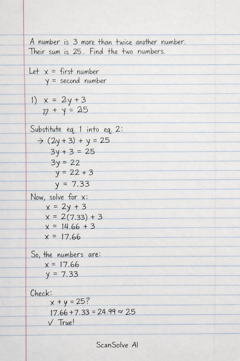 Handwritten step-by-step solution preview