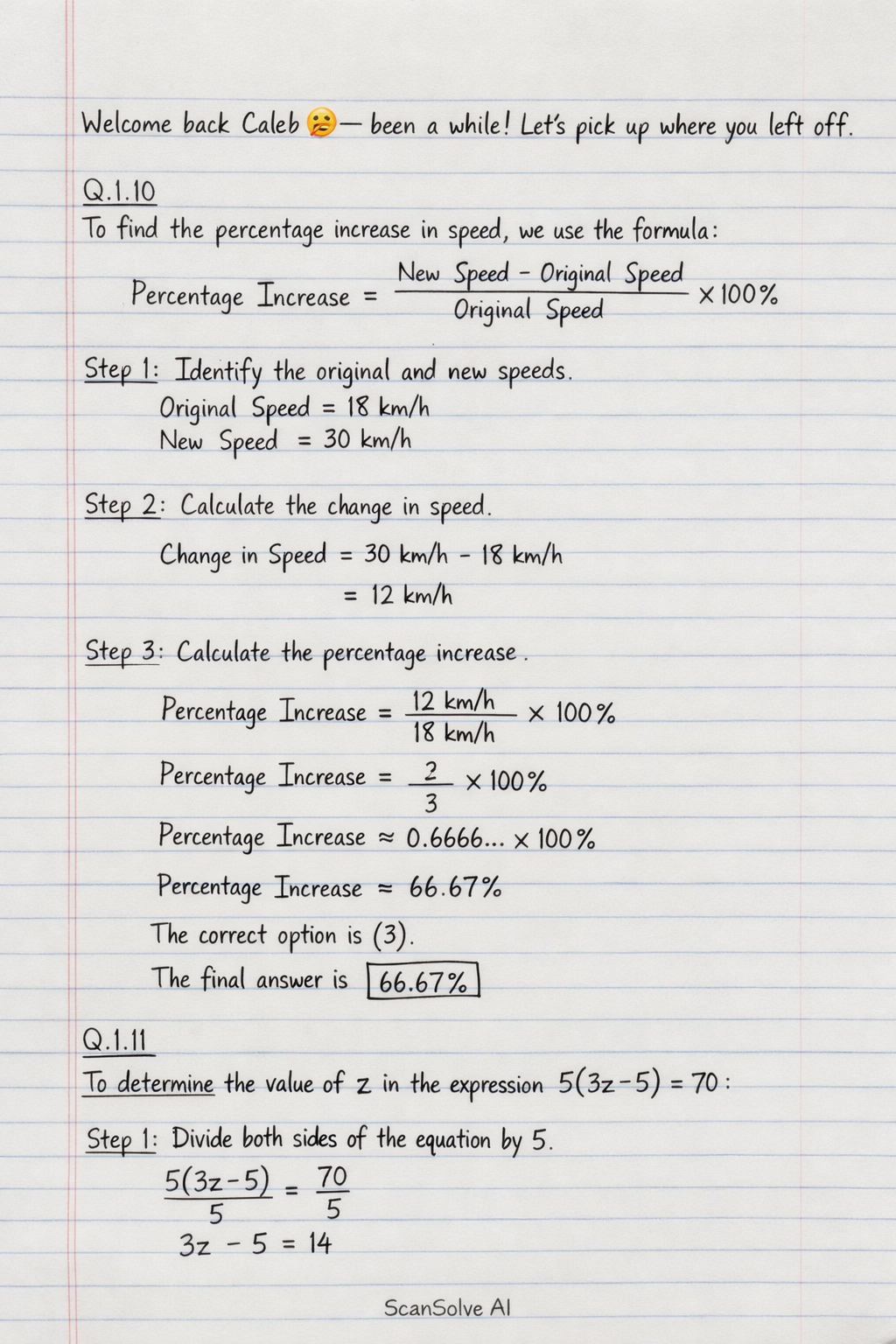 Handwritten step-by-step solution preview