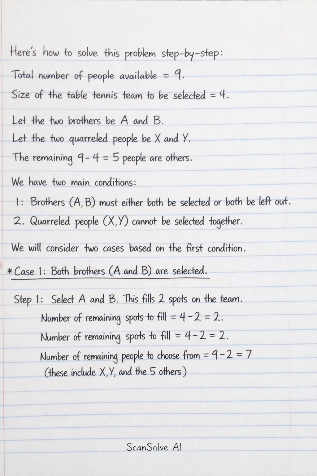 Handwritten step-by-step solution preview