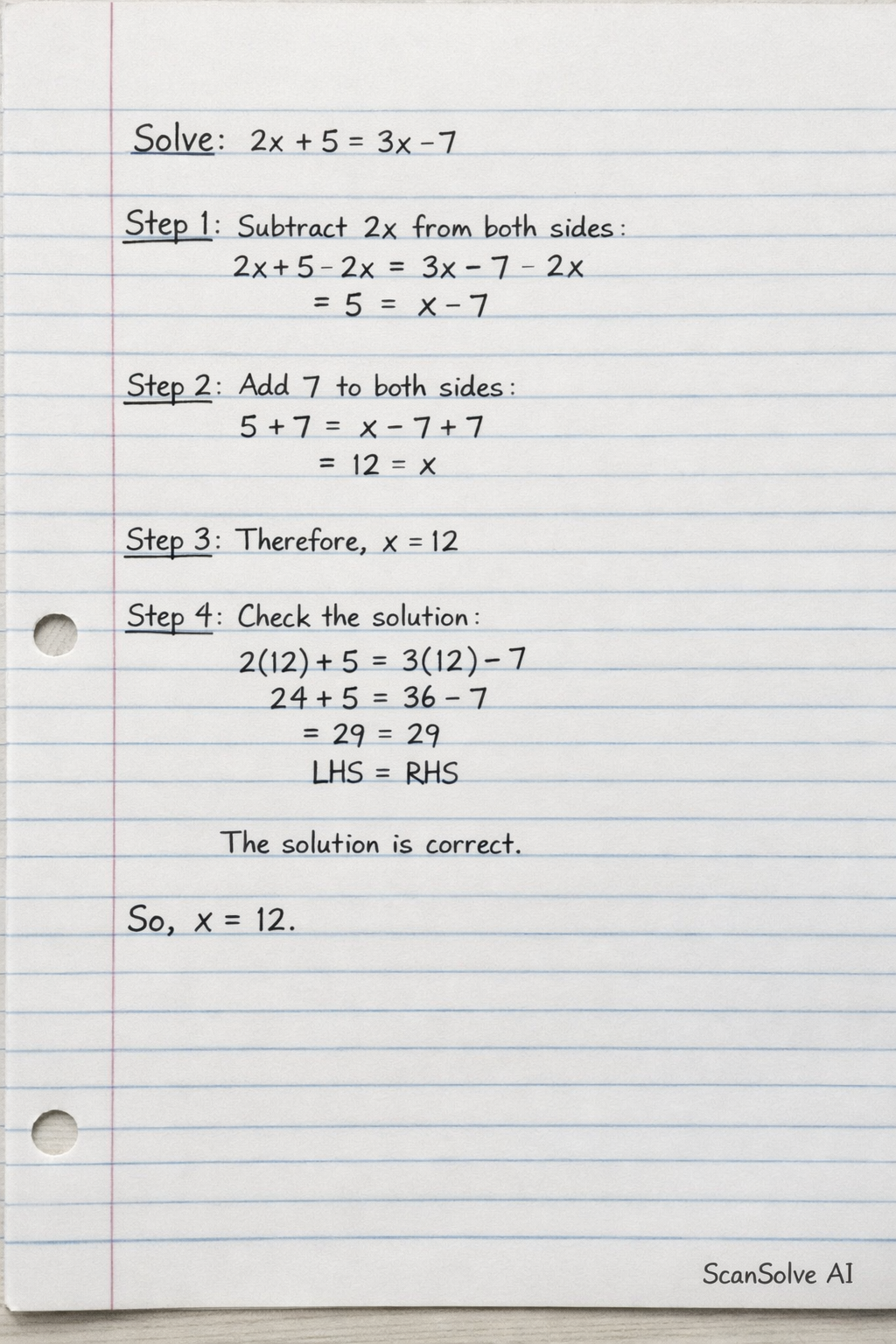 Handwritten step-by-step solution preview