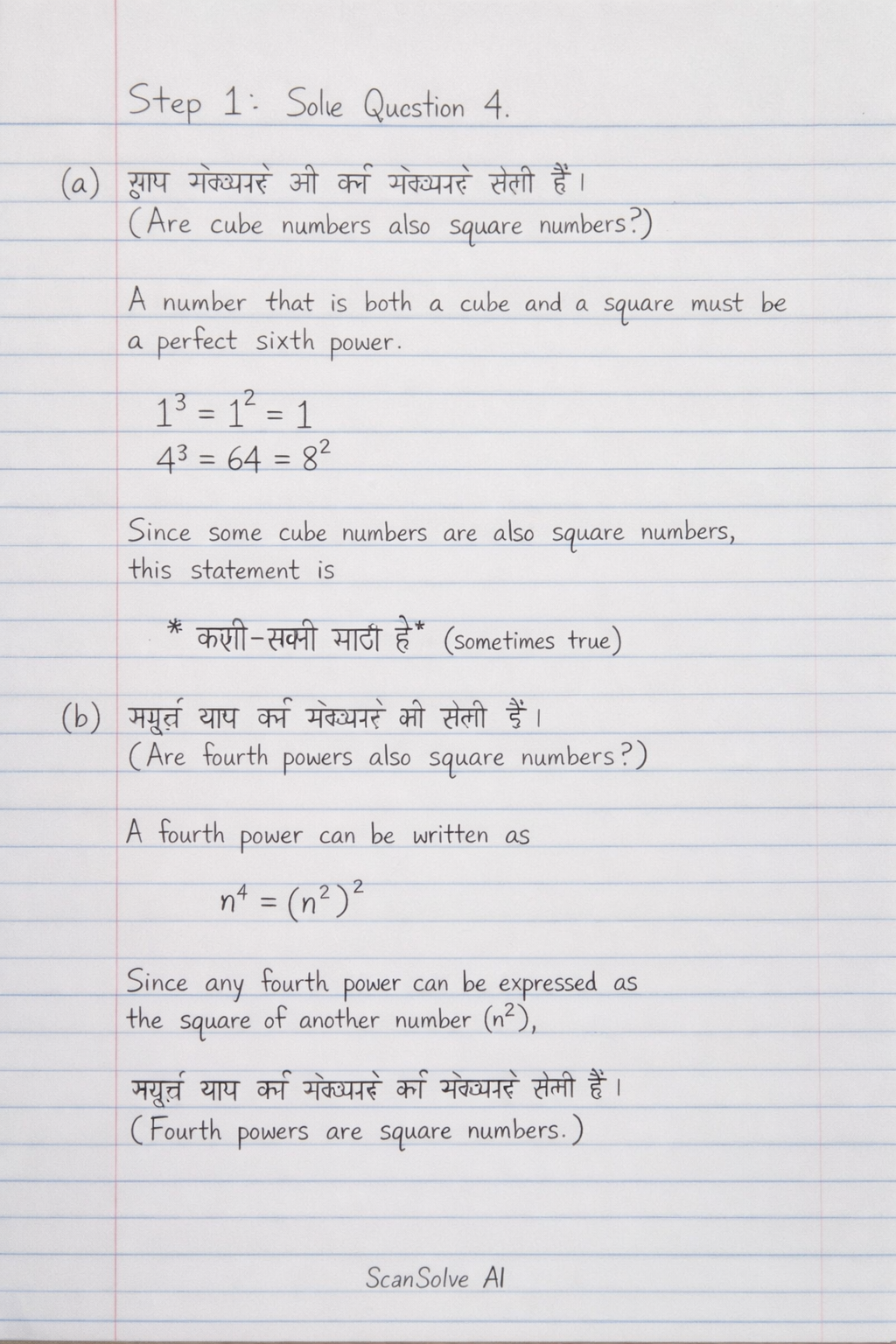 Handwritten step-by-step solution preview