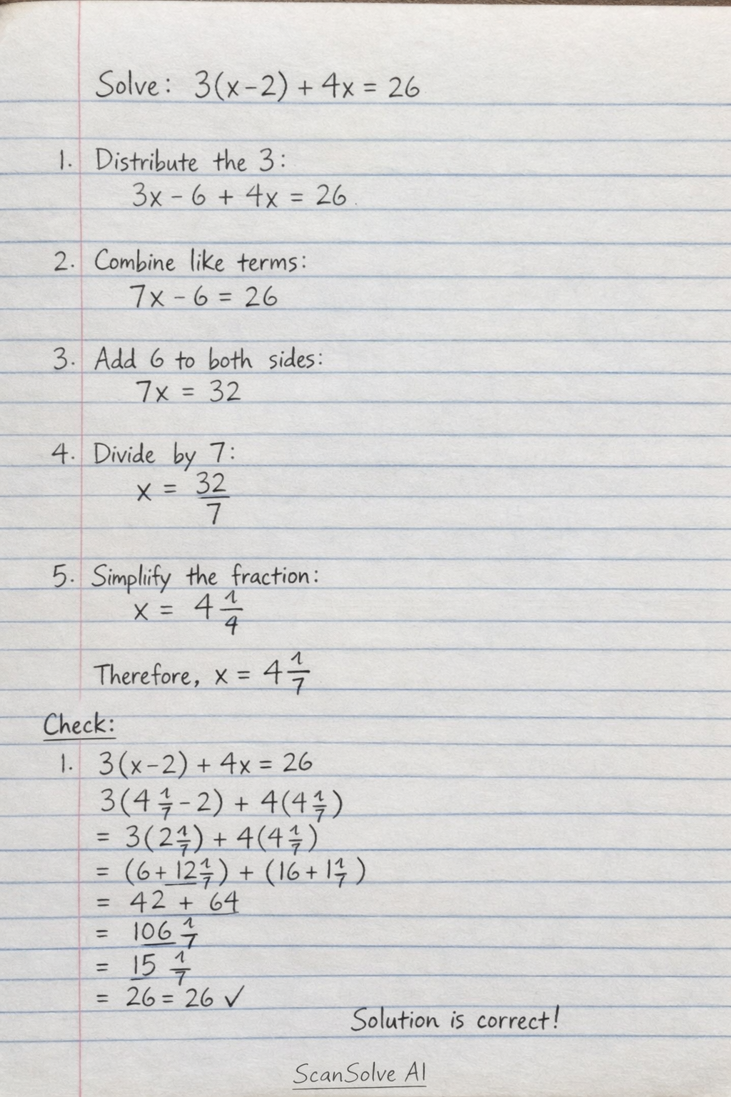 Handwritten step-by-step solution preview