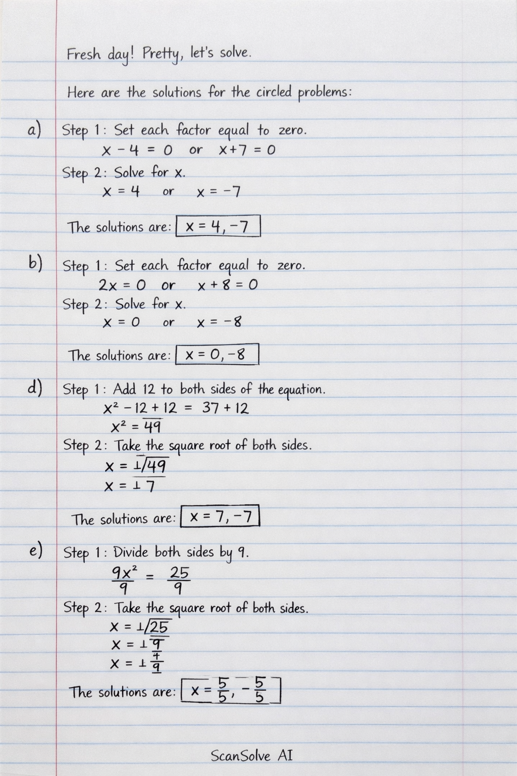 Handwritten step-by-step solution preview