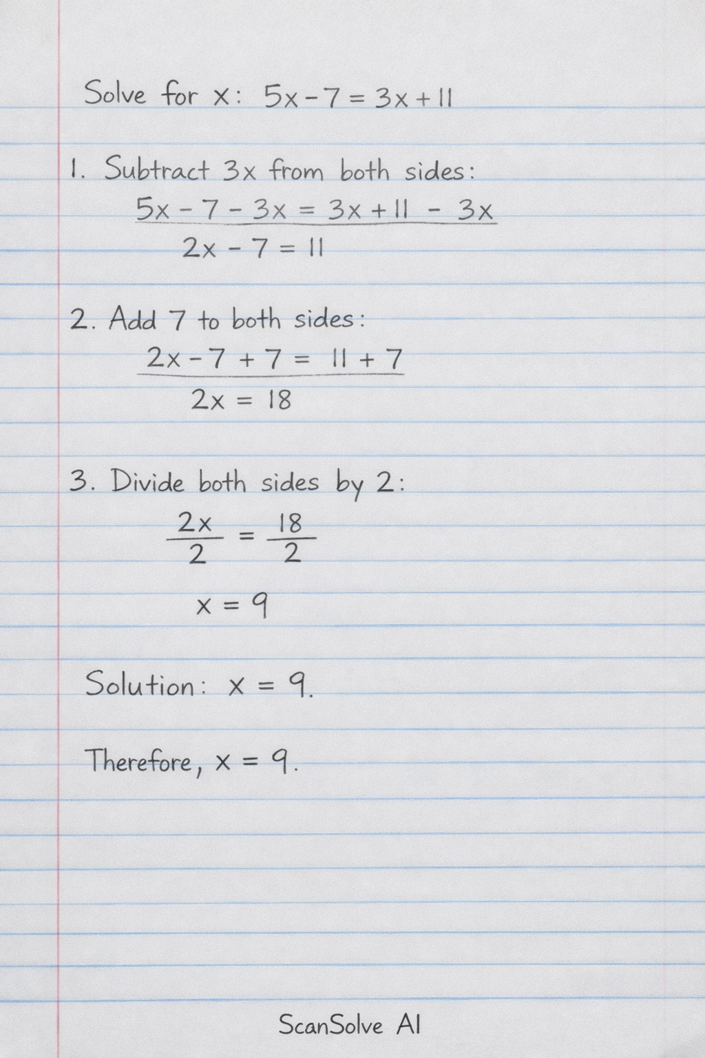 Handwritten step-by-step solution preview