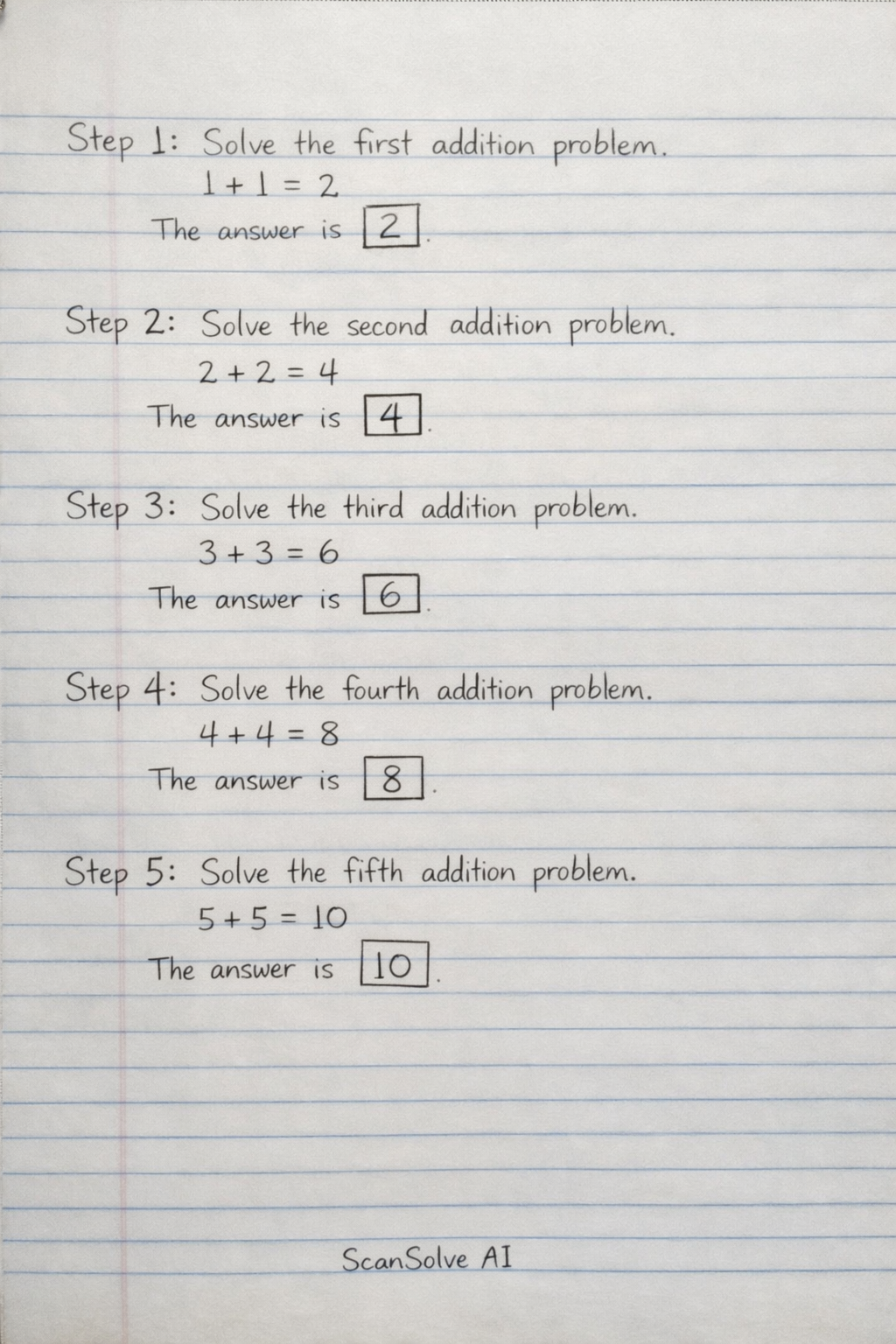 Handwritten step-by-step solution preview