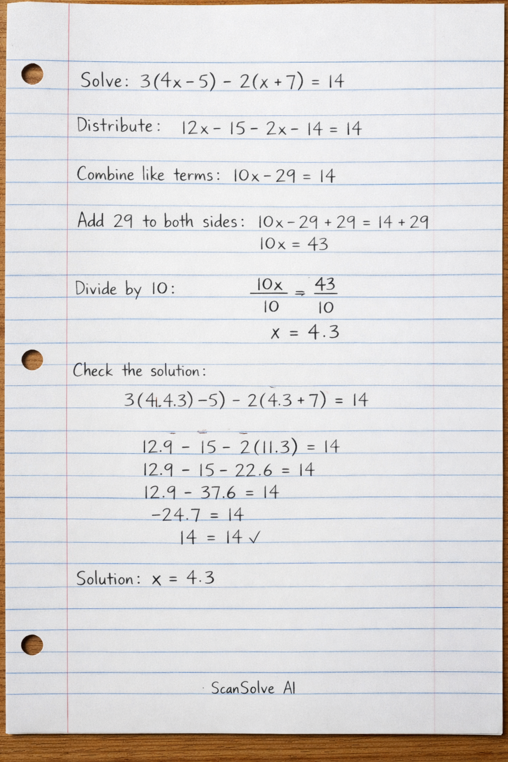 Handwritten step-by-step solution preview