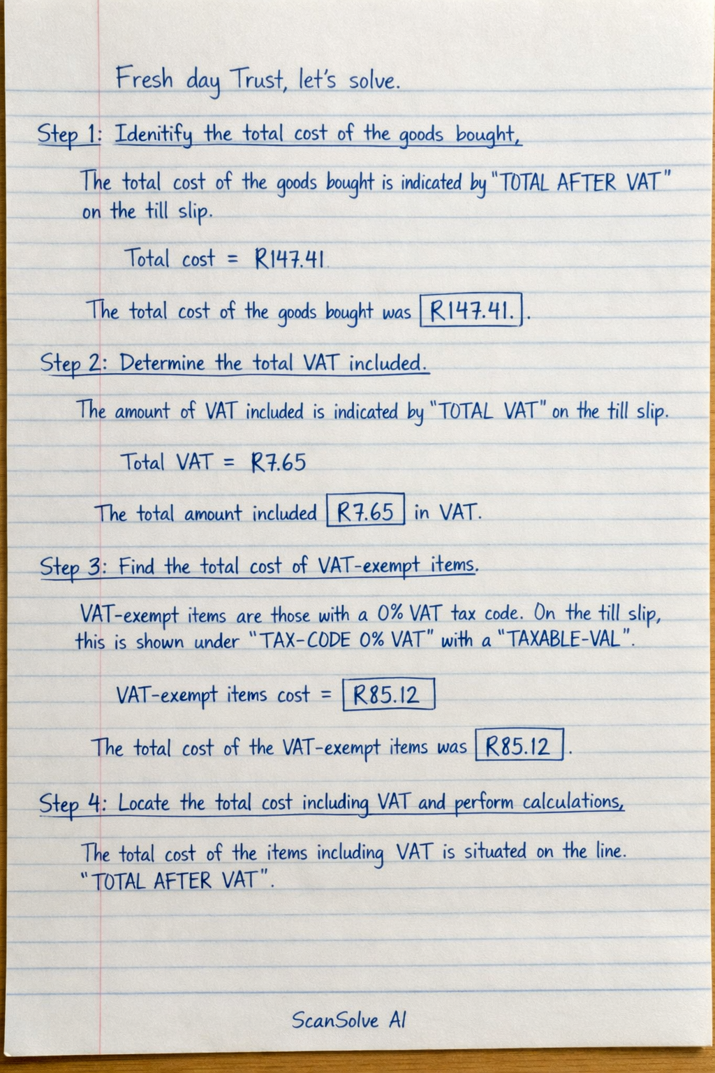 Handwritten step-by-step solution preview