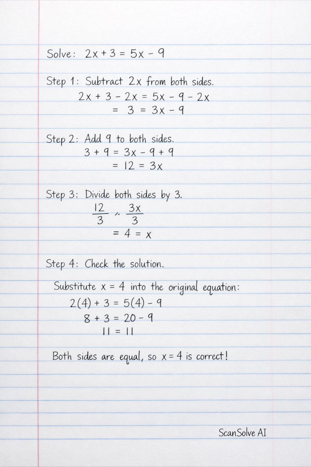 Handwritten step-by-step solution preview