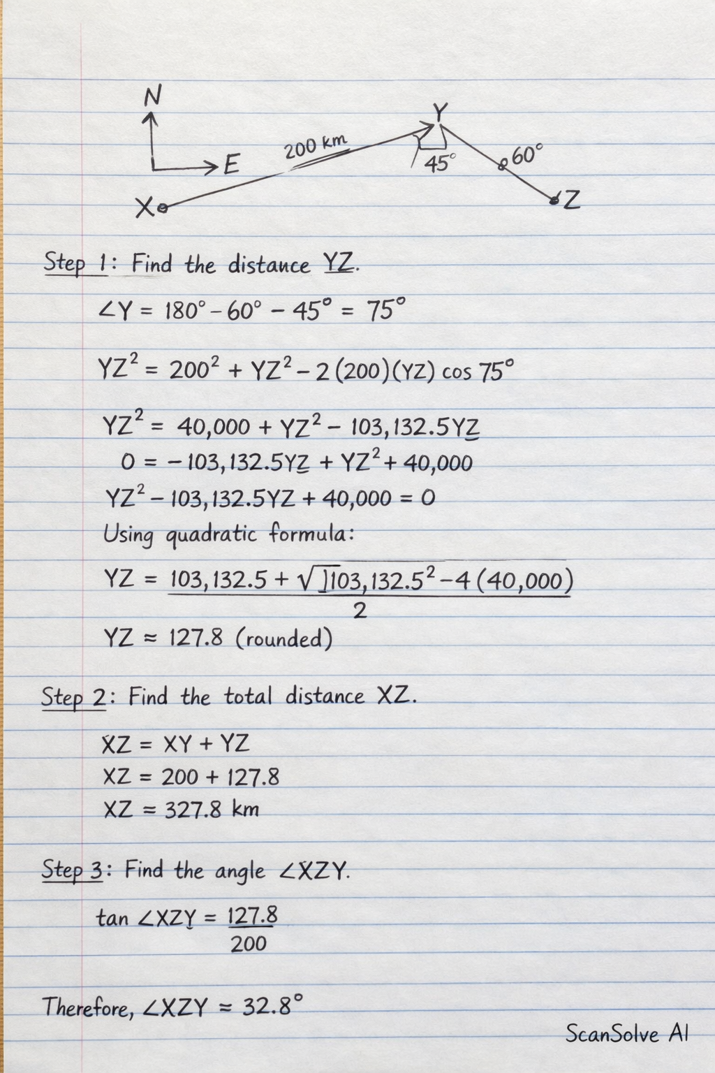 Handwritten step-by-step solution preview