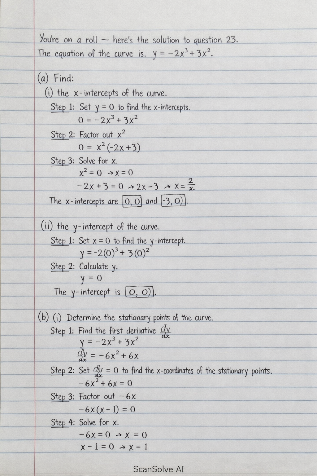 Handwritten step-by-step solution preview