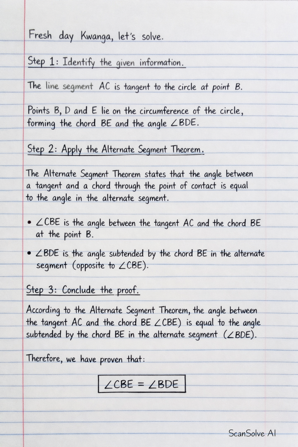 Handwritten step-by-step solution preview