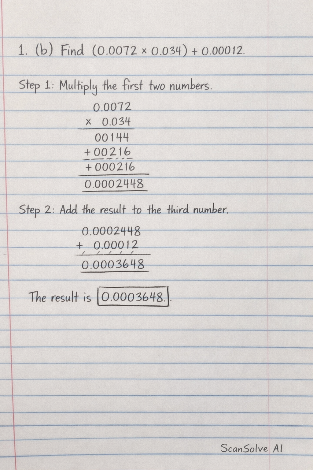 Handwritten step-by-step solution preview