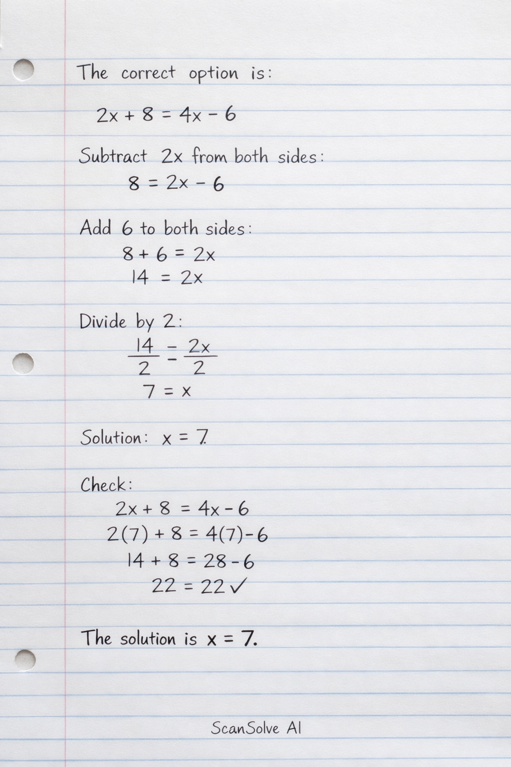 Handwritten step-by-step solution preview