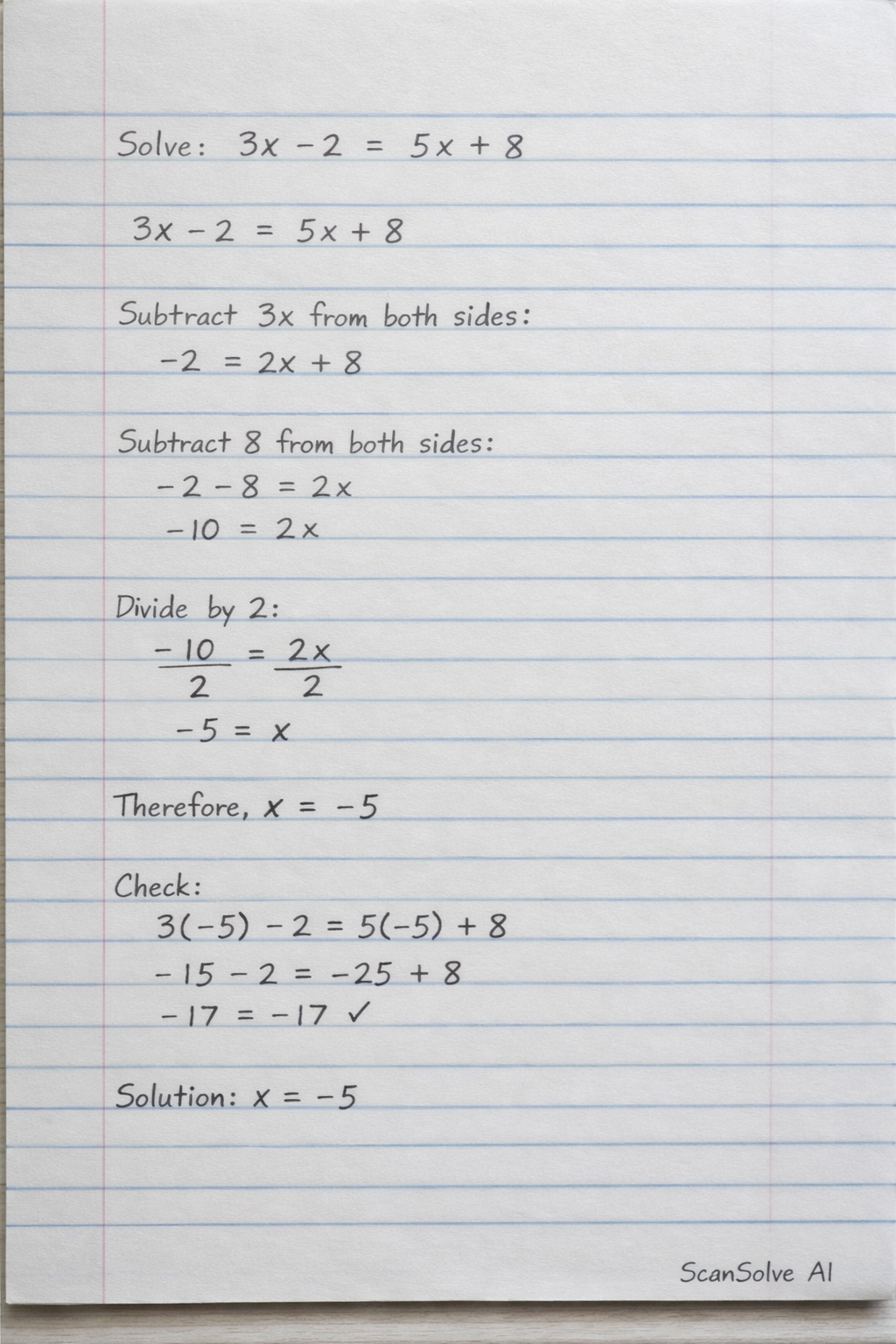 Handwritten step-by-step solution preview
