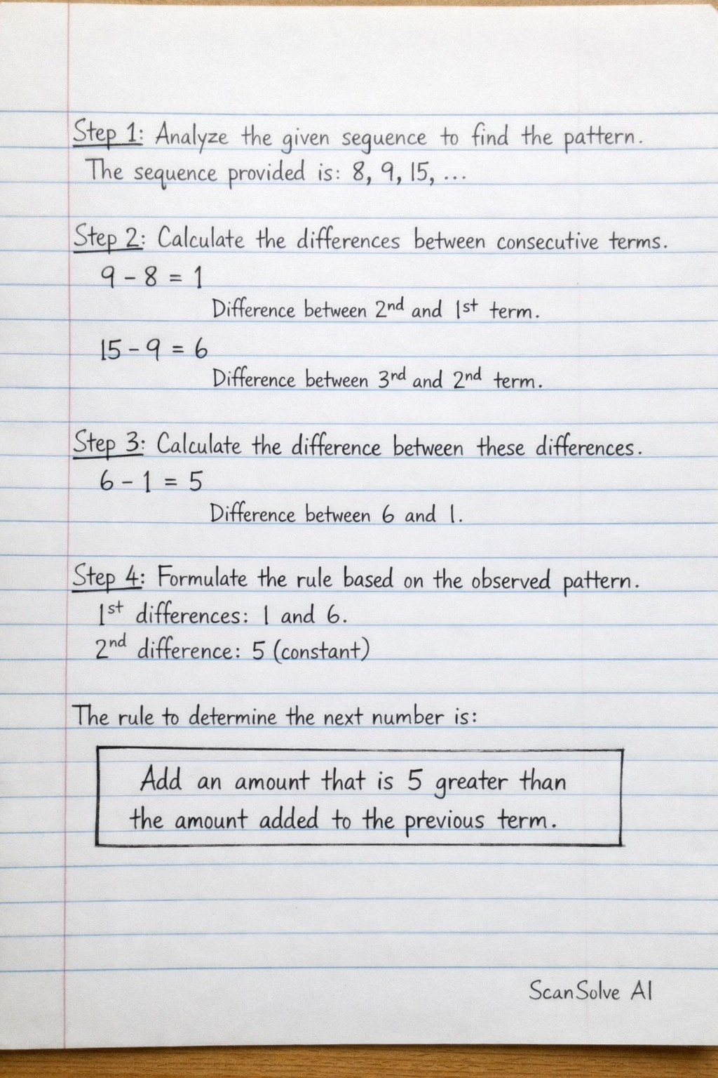 Handwritten step-by-step solution preview