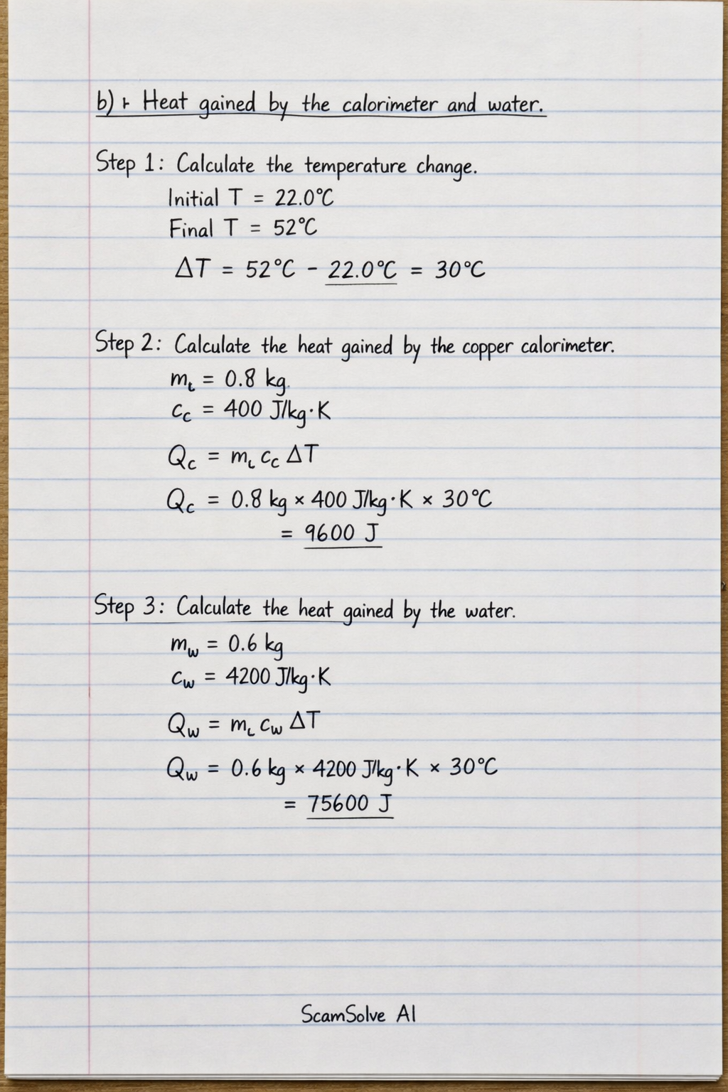 Handwritten step-by-step solution preview