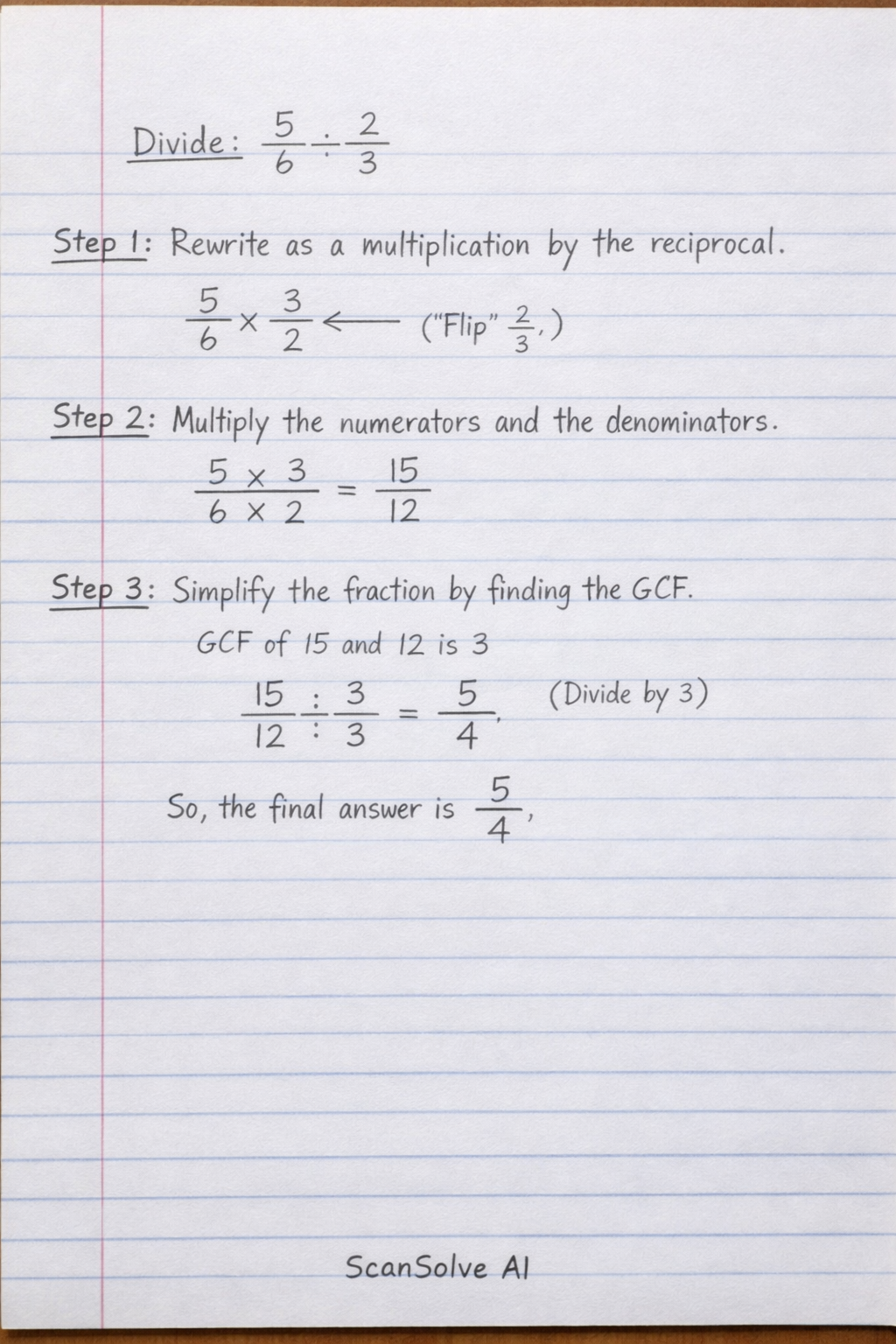 Handwritten step-by-step solution preview