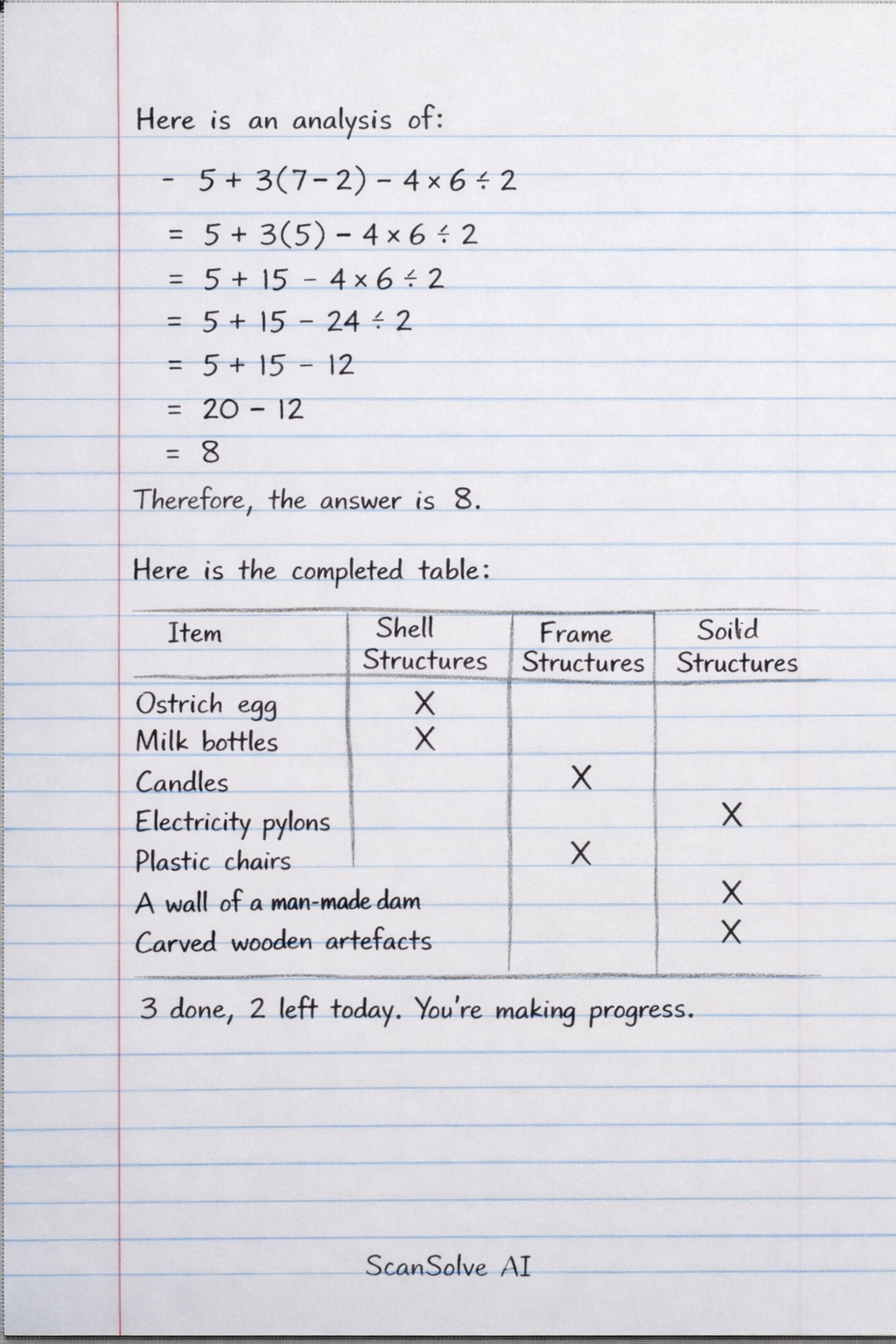 Handwritten step-by-step solution preview