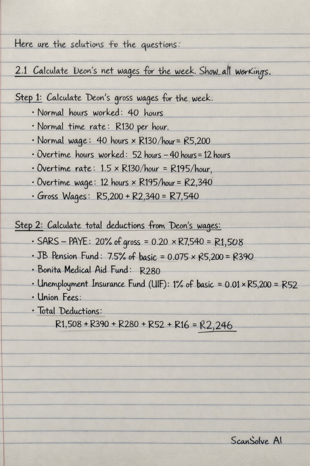 Handwritten step-by-step solution preview