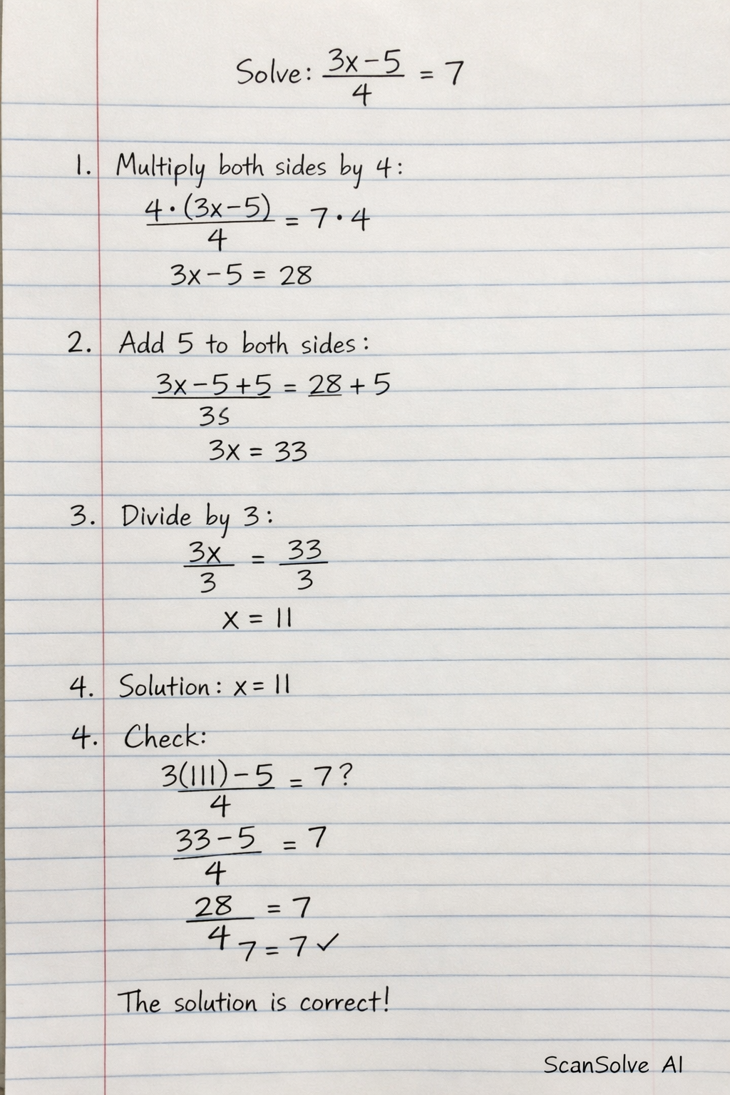 Handwritten step-by-step solution preview