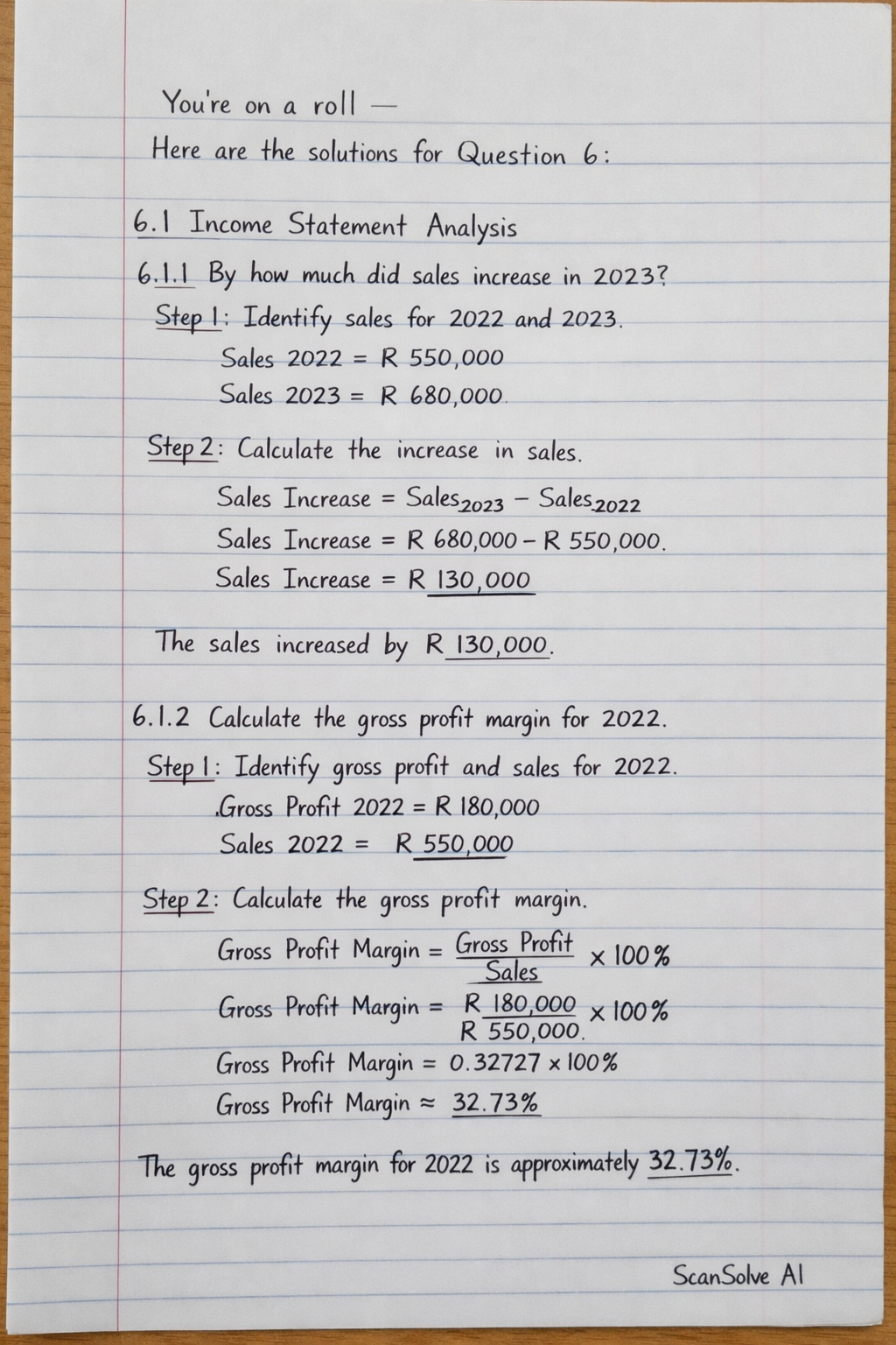 Handwritten step-by-step solution preview