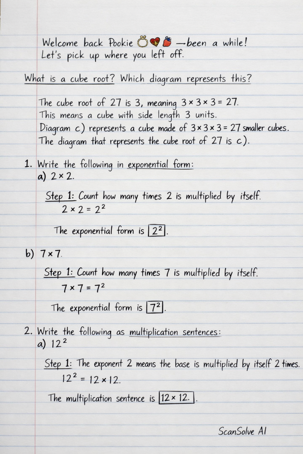 Handwritten step-by-step solution preview