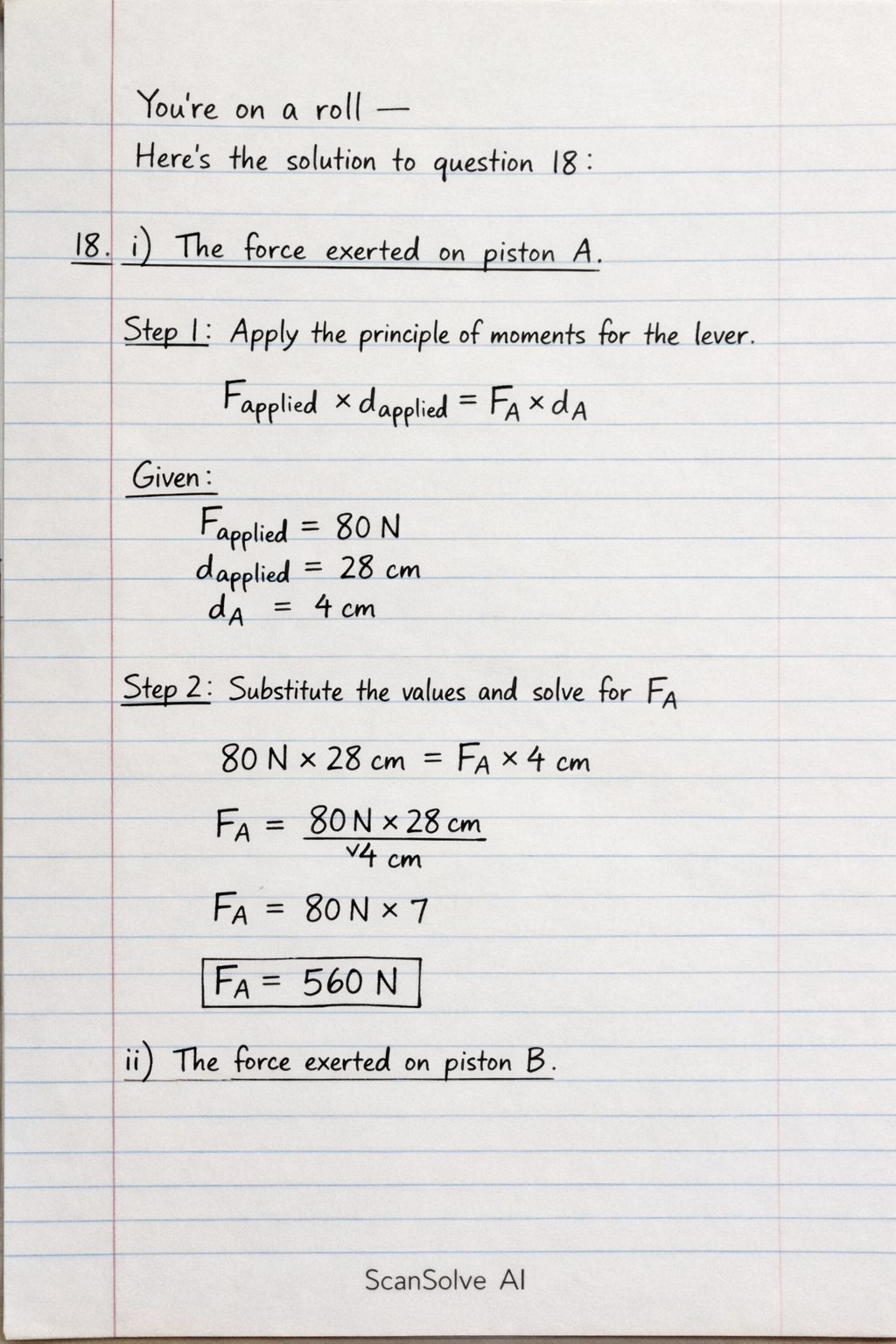 Handwritten step-by-step solution preview