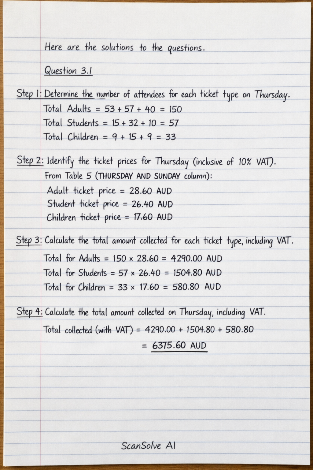 Handwritten step-by-step solution preview