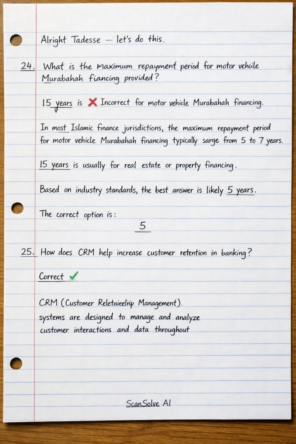 Handwritten step-by-step solution preview