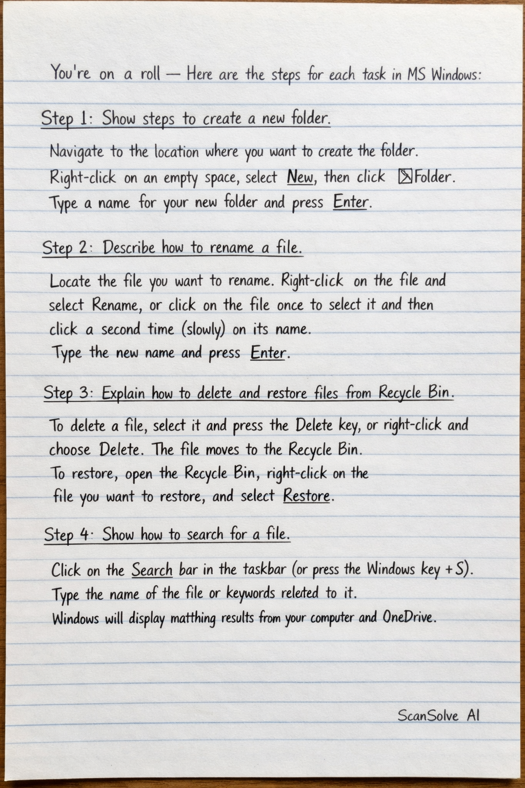 Handwritten step-by-step solution preview