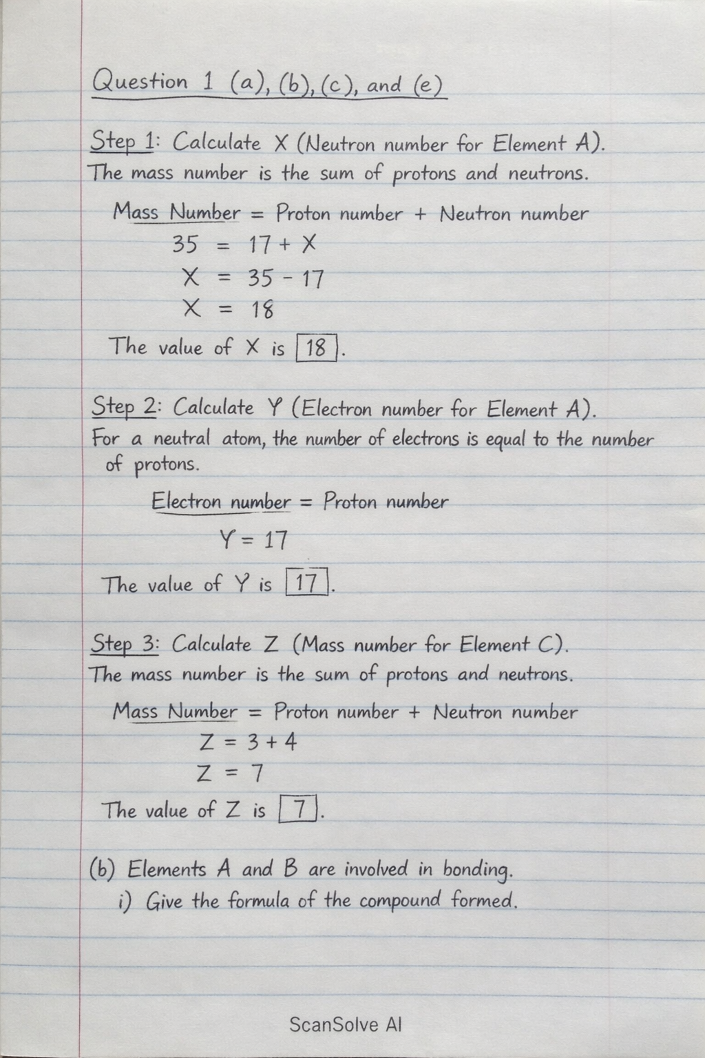 Handwritten step-by-step solution preview
