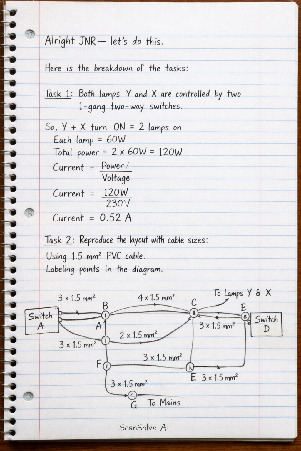 Handwritten step-by-step solution preview