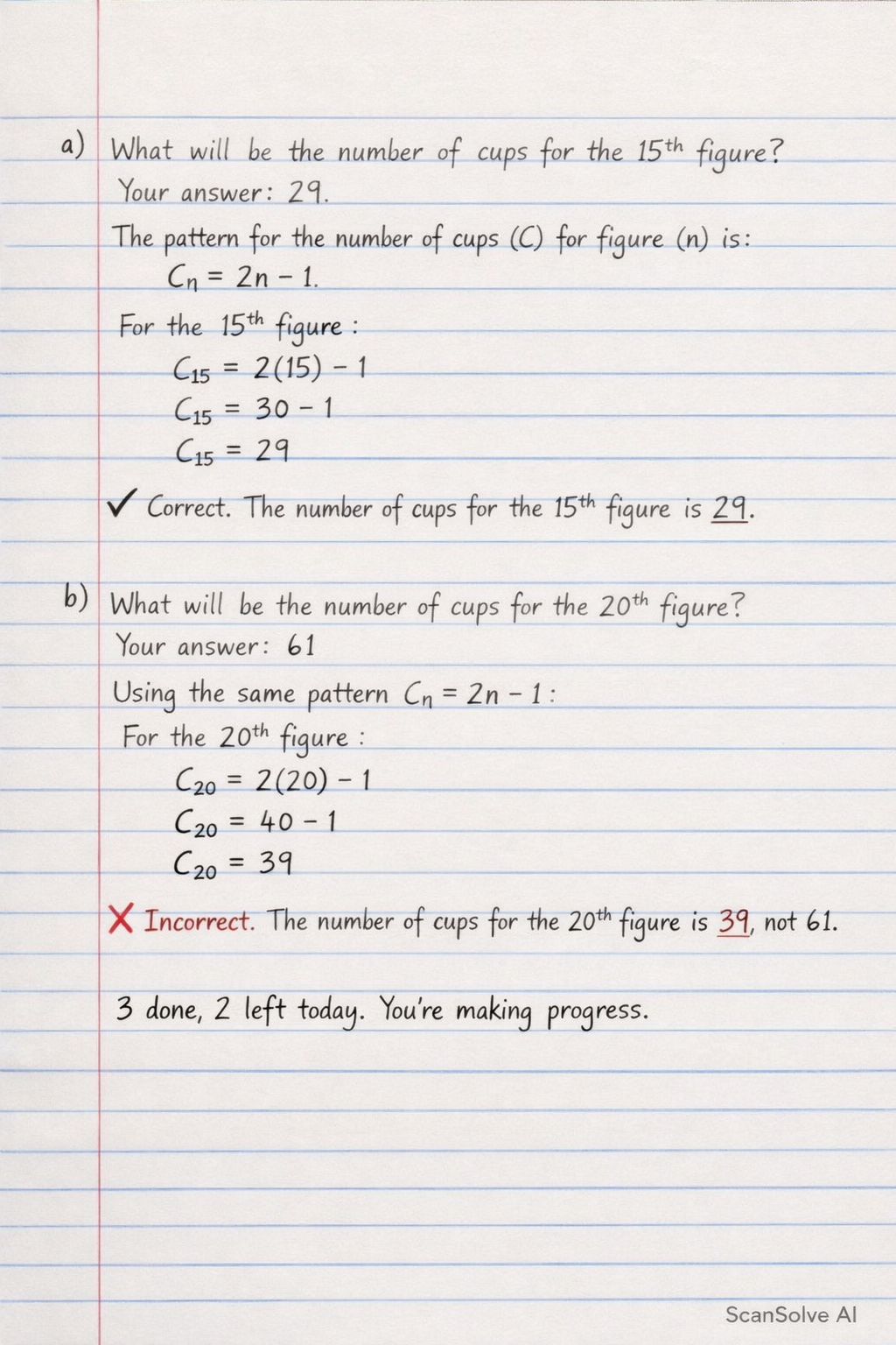Handwritten step-by-step solution preview