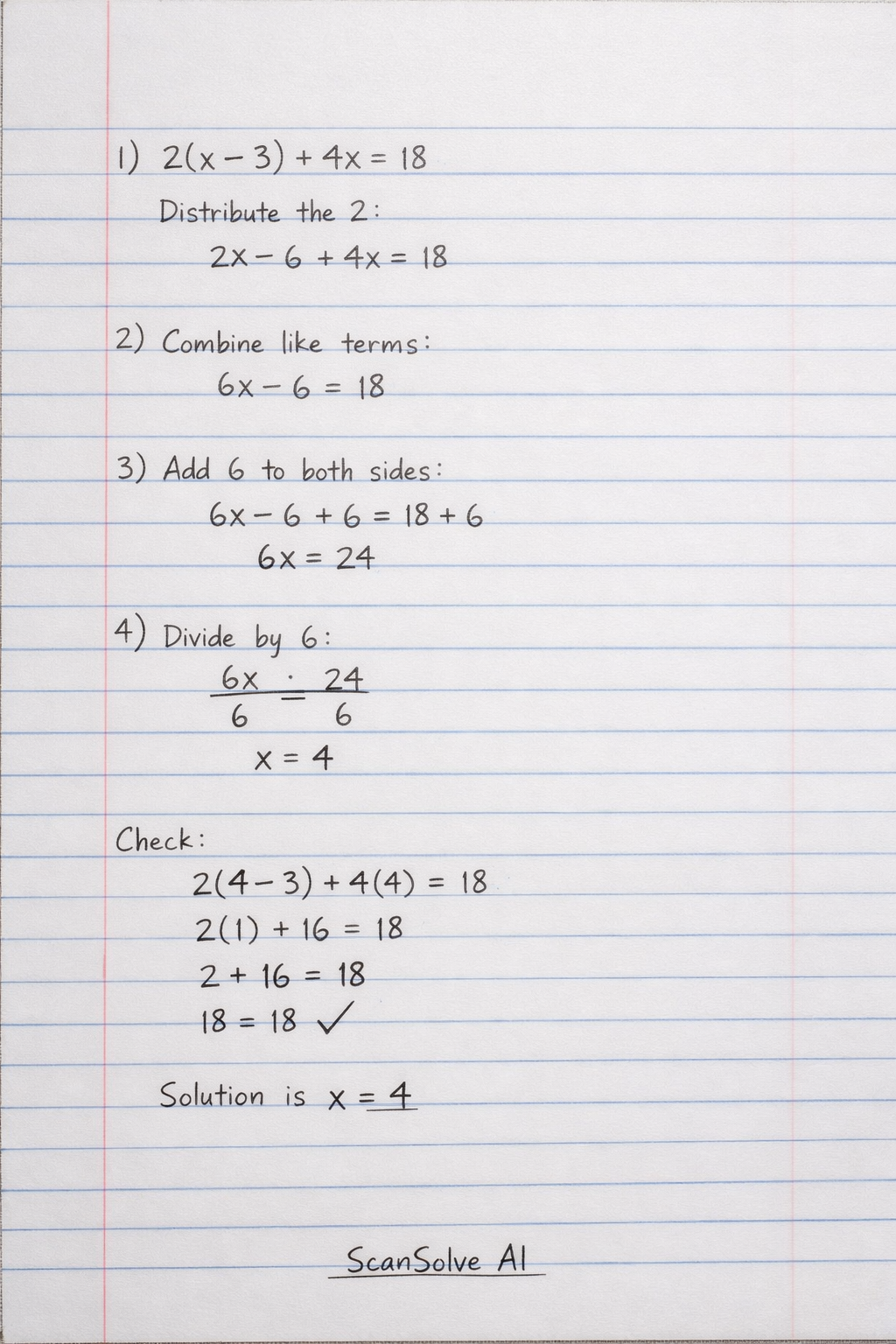 Handwritten step-by-step solution preview