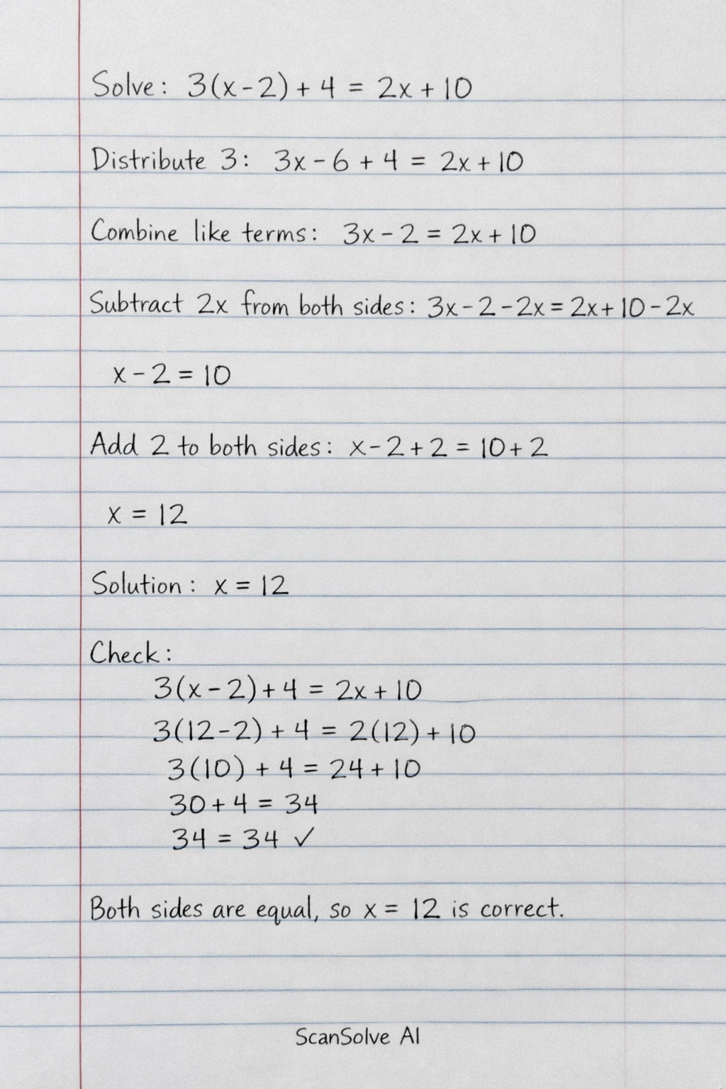 Handwritten step-by-step solution preview