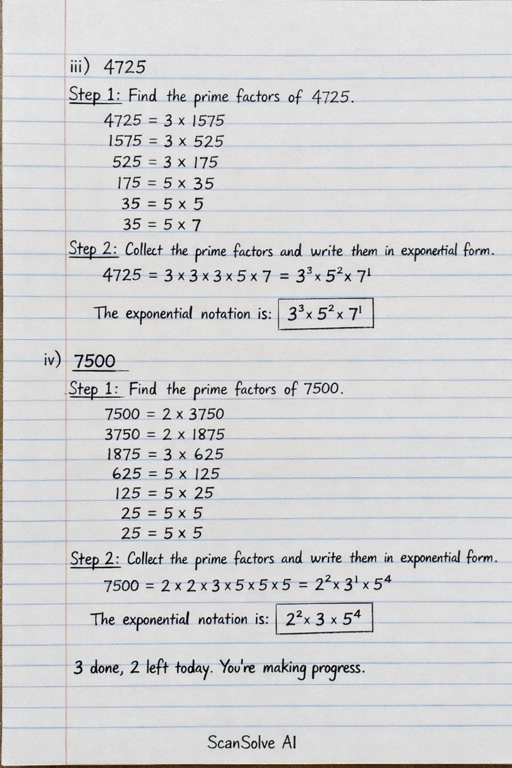 Handwritten step-by-step solution preview