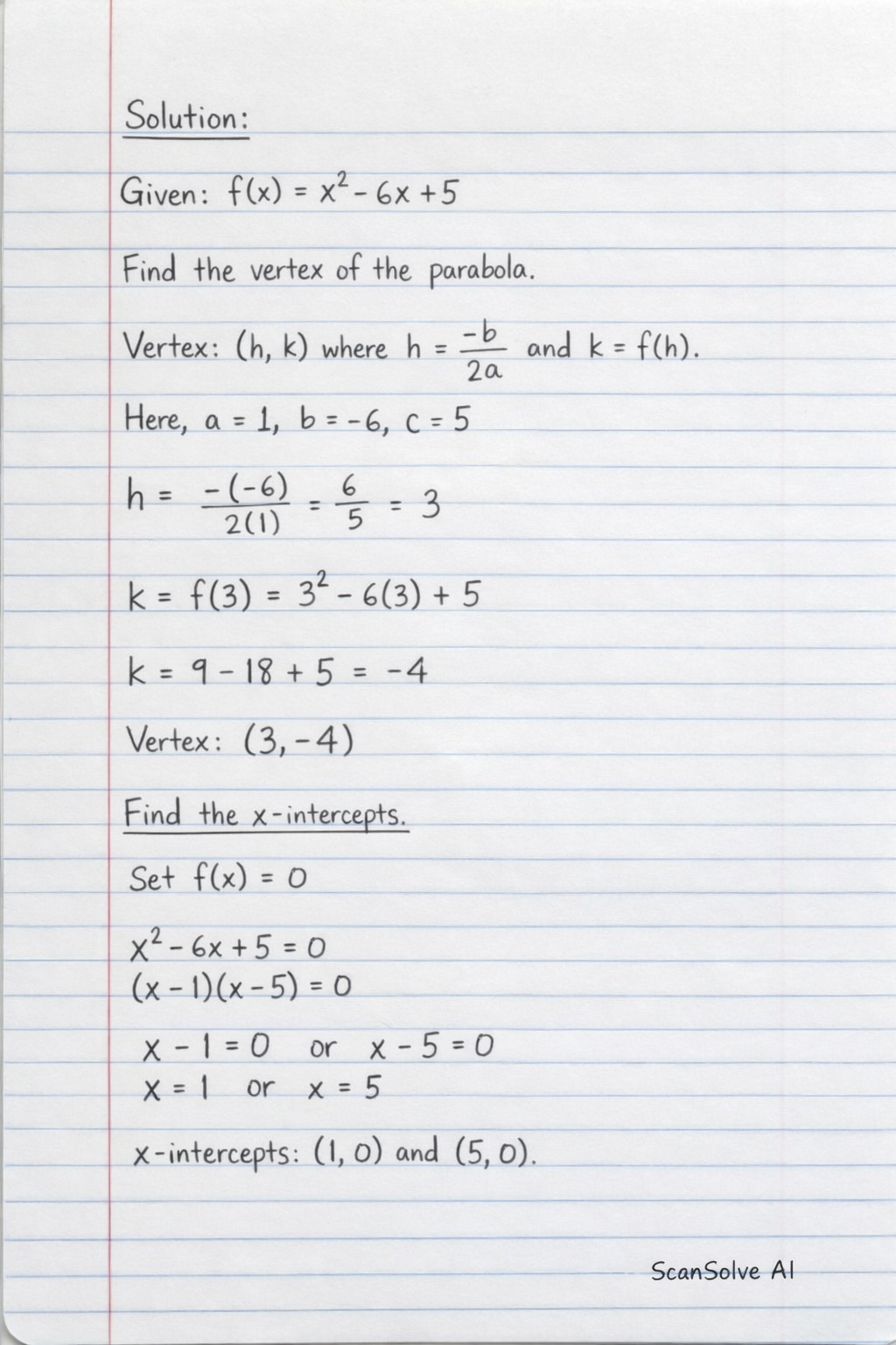 Handwritten step-by-step solution preview