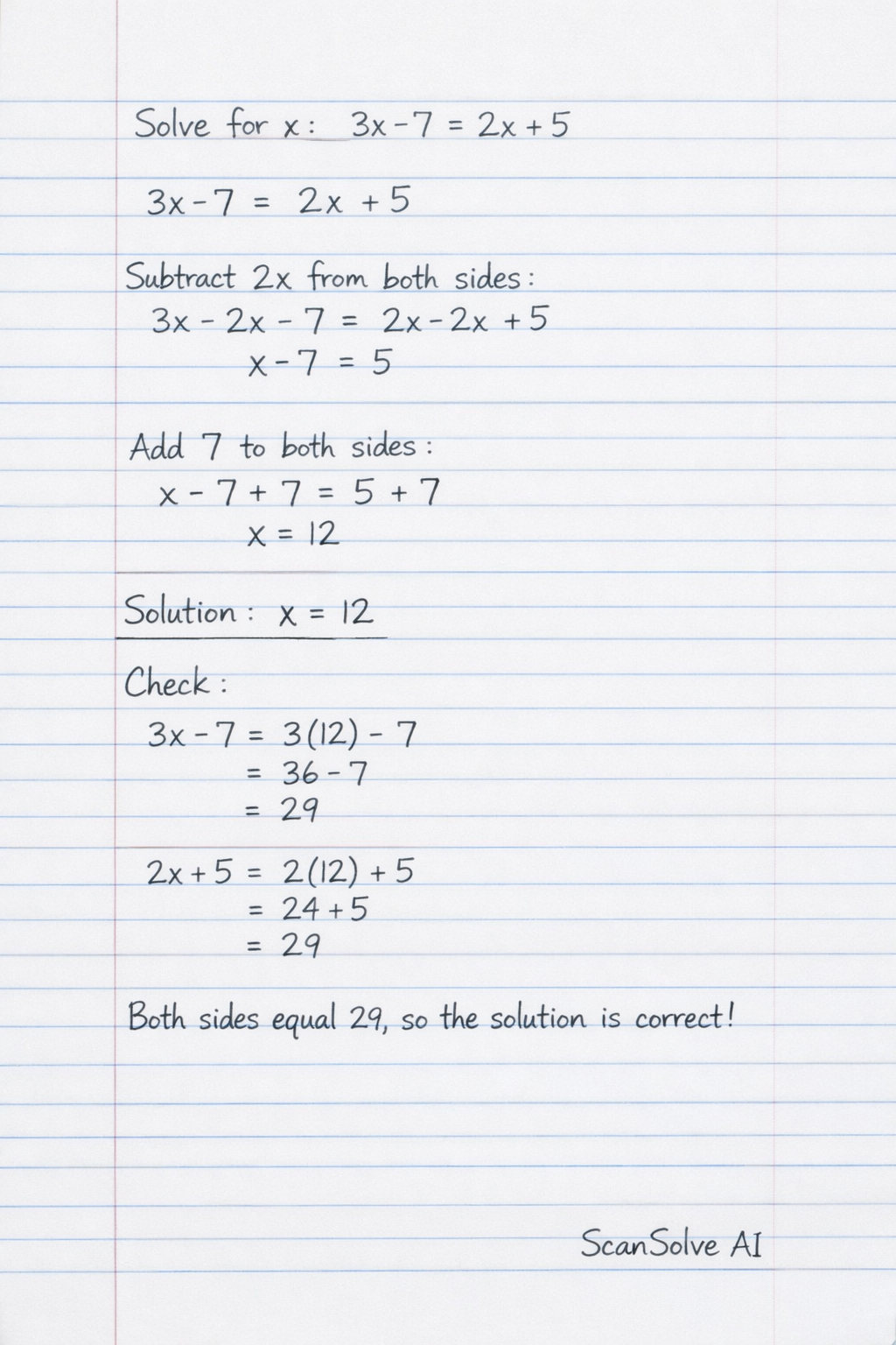 Handwritten step-by-step solution preview