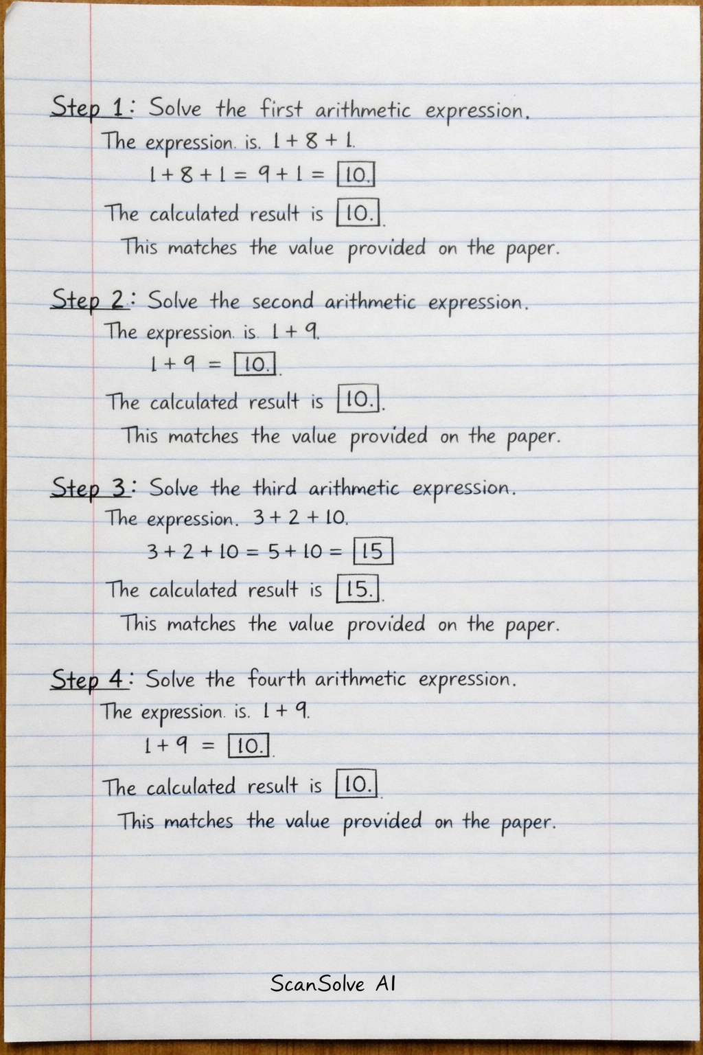 Handwritten step-by-step solution preview