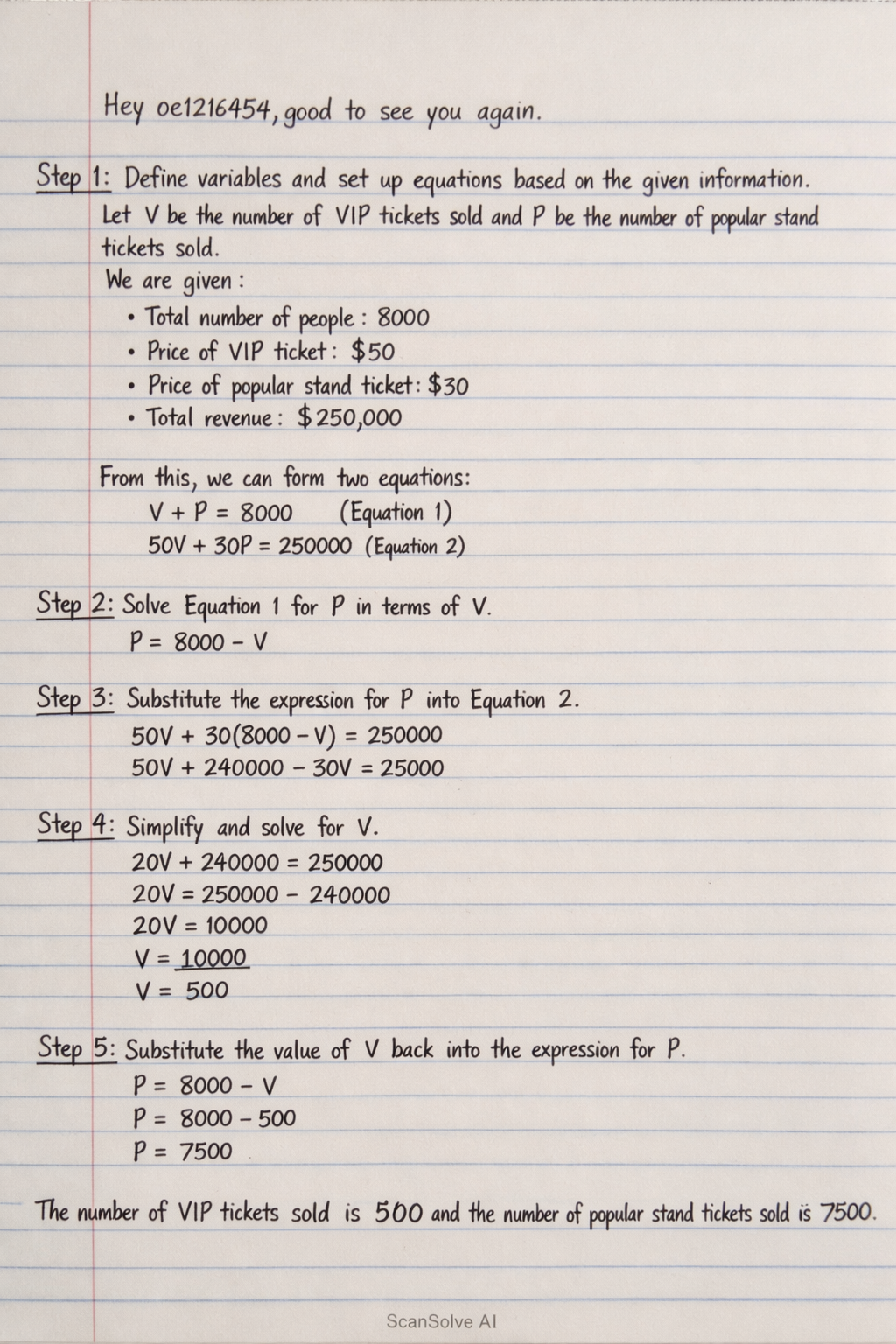 Handwritten step-by-step solution preview