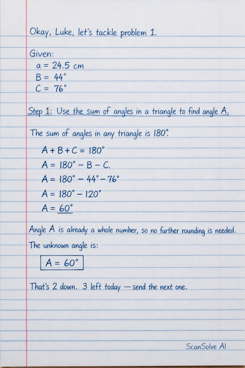 Handwritten step-by-step solution preview
