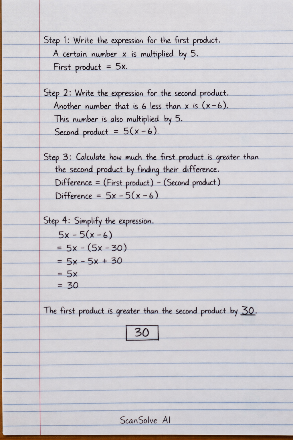 Handwritten step-by-step solution preview