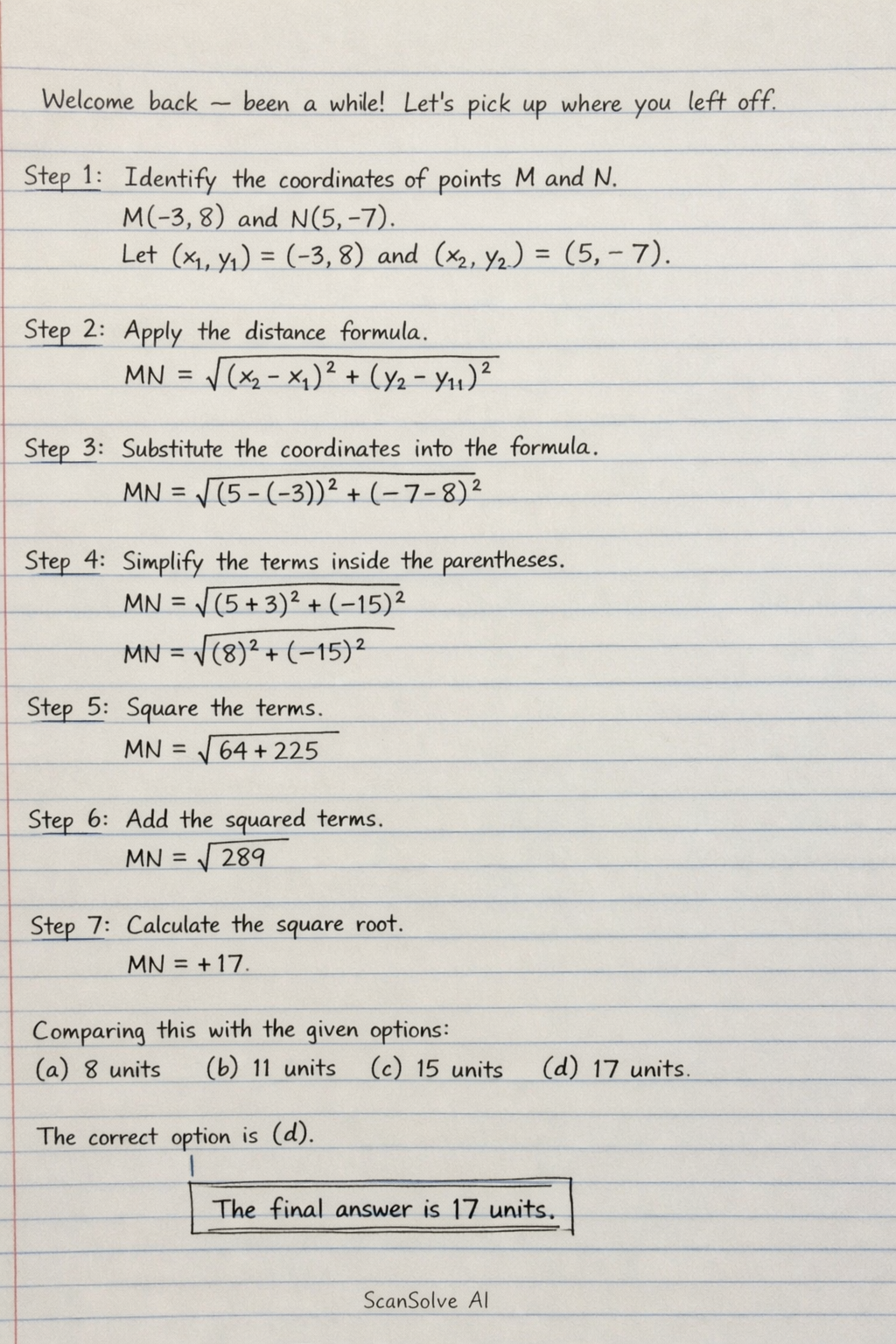 Handwritten step-by-step solution preview