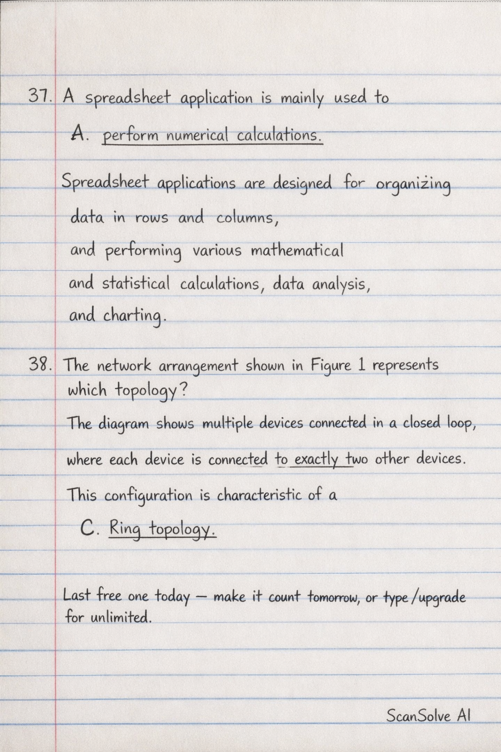 Handwritten step-by-step solution preview